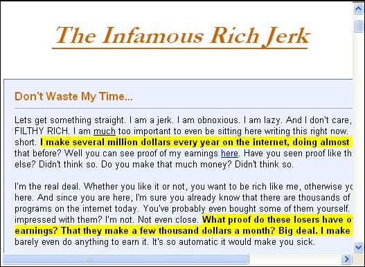 the rich jerk